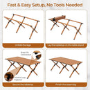 GYMAX Folding Camping Table, Aluminum Roll-Up Picnic Table with Carrying Bag, Portable Low Beach Table for Outdoor Travel, Hiking, Party, BBQ, Backyard by GreenHaven Gardens