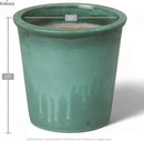 Emissary Round Stoneware Planter (Parent SKU 12012) (Green, 10" D x 10" H) by CozyNest Decor