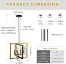 ANKYLHUA Small Black Gold Chandelier,6-Lights Ceiling Light Fixture E12,Adjustable Hight Pendant Lights Kitchen Island,Chandeliers for Dining Room Bedroom,Entryway,Foyer by CozyNest Decor