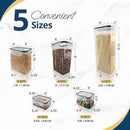 Reli. Airtight Food Storage Containers with Lids (36 Sets) | Kitchen Organizers and Storage Pantry Organizers | BPA Free Plastic Food Containers | Ultra Variety Pack w/Measuring Cup, 42 Labels, Pen by CozyNest Decor