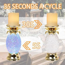YAKii 9.5" Pineapple LED Color Changing Shine Lava Lamp,Swirling Water Waves Lamp Kid Safe Battery/USB Cable Operated,Table Lamp Candle Holder Table Decoration Gold by CozyNest Decor