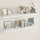 48 inch Floating Shelves for Wall Large Wall Mounted Shelves with Invisible Brackets, White Long Shelves for Bathroom, Living Room, Kitchen, Office, 48x9.1 inch deep Set of 2 by CozyNest Decor