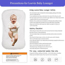 Baby Lounger for Newborn,Baby Nest for Newborn Soft Cotton Breathable for Playtime & Relaxation,Flat Babies Essentials Gifts Newborn Lounger for Boys & Girls 0-12 Months(White Bean) by TinyTreasures Baby Boutique