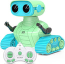 ALLCELE Robot Toys, Rechargeable RC Robots for Kids Boys, Remote Control Toy with Music and LED Eyes, Ideal Gift for Children-Green Blue by TinyTreasures Baby Boutique