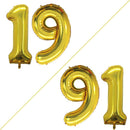 GOER Number 19 Balloons for 19th Birthday Sweet 19 Party Decorations,42 Inch Jumbo Foil Helium 91 Balloons for 91st Birthday Party Decoration (Gold) by TinyTreasures Baby Boutique