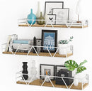 Floating Shelves Set of 3, Home Wood Wall Shelf, Farmhouse Shelf for Bedroom, Wall Mounted Floating Shelf for Living Room, Bedroom, Bathroom, Kitchen, Office (White) by CozyNest Decor
