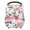 Nursing Cover Breastfeeding, Multi-use Baby CarSeat Cover Girls, Infant Stroller Car Seat Cover, Stretchy Carseat Canopy, Soft Breathable, Peony by TinyTreasures Baby Boutique