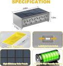 T-SUN Solar Step Light 3000K Solar Stair Lights Outdoor Waterproof LED Step Lights for Outside Stair Deck Pathway Patio Porch Warm White 6 Pack by GreenHaven Gardens