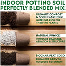 Organic Potting Soil for Indoor Plants. Boost House Plant Growth for Monstera, Fiddle Leaf, Money Tree, Pothos, Snake Plant, Aroid, Flowers, Herbs, Veggies, & More, Smart Grower 3 LB Ready to Plant by GreenHaven Gardens