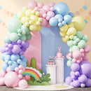 RUBFAC 129pcs Pastel Balloons Different Sizes 18 12 10 5 Inch, Macaron Rainbow Latex Balloon Arch Kit for Baby Shower Birthday Party Gender Reveal Garland Decoration by TinyTreasures Baby Boutique