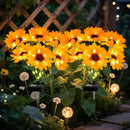 Solar Sunflower Lights 2 Pack with 12 Sunflower Solar Lights Outdoor Garden Decor Birthday Gift for Mom Women Grandma,Waterproof Solar Flower Garden Stake Lights for Yard Landscape Patio Lawn Pathway by CozyNest Decor