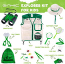 GINMIC Kids Explorer Kit & Bug Catching Kit, 16 Pcs Outdoor Exploration Safari Kit for Kids Camping with Binoculars, Adventure, Hunting, Hiking, Educational Toy Gift for 3-12 Years Old Boys Girls by TinyTreasures Baby Boutique