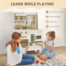 BIERUM Play Kitchen with Realistic Lights & Sounds, Wooden Kitchen Playset Chef Pretend Play Set for Toddlers, Toy Kitchen with 26 Pcs Toy Food & Cookware Accessories, Gift for Ages 3+ by TinyTreasures Baby Boutique