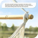 Lazy Daze Hammocks Chair Caribbean Hanging Rope Weaving Chair with 40" Hardwood Spreader Bar and Soft-Spun Cotton Rope for Indoor/Outdoor Backyard & Living Room, Max 300 LBS, Natural by GreenHaven Gardens