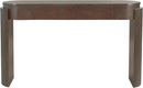 55" Sofa Table with Oval Top and 2 Drawers, Entryway Console Table with Fluted Design for Hallway,Foyer,Entry and Living Room (Fully Assembled-Espresso) by CozyNest Decor
