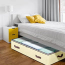 90L Under Bed Storage Containers, Underbed Toy Organizers and Clothing Storage Bags, Closet Storage Bins with Clear Window for Organizing Blanket Comforter Bedding Clothes Bedroom Dorm, 2 Pack Beige by CozyNest Decor