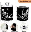 Halloween Skull 2PC Airtight Transparent Glass Storage Jar, Food Storage Container Glass, Can Store Candy, Salt, Coffee Beans, With lid, Easy To Use… by CozyNest Decor