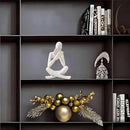 Bookshelf Decor Thinker Statue - Abstract Style Thinker Sculptures Modern Aesthetic Figurine Decoration Statues for Home Decor-Right Thinking-White by CozyNest Decor