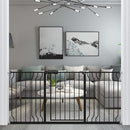 WAOWAO Baby Gate 66.93-71.65" Extra Wide Pressure Mounted Walk Through Swing Auto Close Safety Black Metal Toddler Kids Child Dog Pet Puppy for Stairs,Doorways,Kitchen by TinyTreasures Baby Boutique