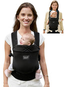 GROWNSY Baby Carrier Newborns to Toddlers, Ergonomic Baby Toddler Carrier Slings Wraps with Head Support, Easy to Wear,Infant Carrier Baby Gift,Travel and Hiking Friendly, for Babies 7 to 44 lb(Black) by TinyTreasures Baby Boutique