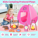 Kids Camping Set with Play Tent,Campfire,Lantern,Indoor Outdoor Camping Set with Pop up Play Tent,Camping Toys Play Set for Kids 3 4 5 Year Old,Toddler Toys by TinyTreasures Baby Boutique