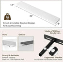 RICHFOCUS 72Inch Floating Shelves for Wall 2 Pack Shelves for Bedroom|Kitchen|Bathroom Wall Mounted Rustic Wood Floating Shelf with Invisible Brackets for Books|Storage|Decor, White