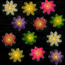 12 PCS Waterproof Floating Lotus Light - Diwali Floating Flower Light Battery Operated Water Activated Warm White Light Pool Flower Lamp Wedding,Anniversary,Garden Decoration(6 Inch, Mix-Color) by GreenHaven Gardens