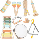 Baby Musical Instruments Set Wooden Montessori Toys for Toddlers 1-3 Percussion Instruments Set Modern Boho Music Toys for Kids Preschool Educational. by TinyTreasures Baby Boutique