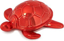 Small Sea Turtle Statue 4 inch Shiny Red Accent Knick Knacks Paperweight for Bathroom Home Office Shelf Desk Table Decor, Cute Sea Turtle Gifts for Women by CozyNest Decor