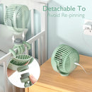 Momcozy Portable Stroller Fan, 8000mAh, 27H Ultra-long Battery Life, Detachable 4 Speed 360°Rotate, LED Night Light with 2 Modes, USB Rechargeable Handheld Cooling Fan for Travel, Car Seat, Bedroom by TinyTreasures Baby Boutique