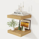 Fun Memories 12 Inch Floating Shelf, Rustic Wood Wall Shelves for Wall Decor & Storage, 12 x 12 Floating Shelf for Living Room, Bathroom, Bedroom, Oak, Set of 2 by CozyNest Decor
