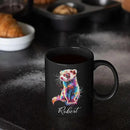Custom Choose Name Ferret Coffee Mug, Colorful Animal Ceramic Cup, Gift For Ferret Lovers, Personalized 11oz & 15oz Mugs by CozyNest Decor