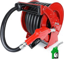 Fuel Hose Reel with Fueling Nozzle, 1" x 50FT Retractable Diesel Hose Reel, 300 PSI Industrial Heavy Duty Auto Swivel Rewind Hose Holder Reels, for Vehicle Tank Truck Trailer Ship by GreenHaven Gardens