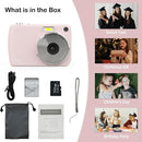 Digital Camera for 50MP FHD 1080P, Digital Point and Shoot Camera with 16X Zoom Anti Shake, Indoor&Outdoor Travel Compact Small Camera Gift for Boys Girls Kids Camera with 32GB Card, Pink by TinyTreasures Baby Boutique