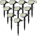 WELALO Solar Spot Lights Outdoor, [10 Pack/52 LED/3 Modes] 2-in-1 Solar Landscape Spotlights, Solar Powered Security Lights, Waterproof Wall Lights for Walkway Yard Garden Driveway(Cool White) by GreenHaven Gardens