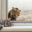 Gentle Tiger Wall Stickers & Decals - Peel & Stick, Removable Funny Tiger Window Stickers for Farmhouse Bedroom, Living Room & Shop Windows by CozyNest Decor