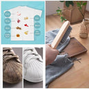 2PCS Wood Laundry Brush, Long Handle Clothing Stain Remover Scrubber, Soft Bristle for Scrubbing Out Tough on Delicate, Easy to Grip Hand Washing Clothes by CozyNest Decor