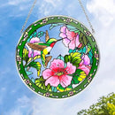 Suncatcher Stained Glass,100% Stained Glass Window Hanging,Hummingbird Sun Catchers Indoor Window Decor,Suncatchers for Windows Hanging, Stained Glass suncatcher Gifts for Women、Christmas (6.5 inch) by GreenHaven Gardens