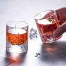 KAMMAK Crystal Whiskey Glasses Set of 2, Handcrafted 2.03oz Old Fashioned Glasses Stemless, Luxury Liquor Glasses, Hand Blown Scotch Cup for Women, Men Barware Gift for Cocktail, Bourbon by CozyNest Decor
