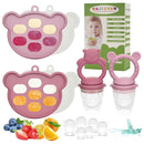 Baby Breastmilk Popsicle Molds & Baby Fruit Feeder (6 Pack), WAJIAYON Baby Food Freezer Tray Storage Containers, Silicone Teething Pacifier Feeder and Teether for Babies,Moss and Fawn Baby Feeder by TinyTreasures Baby Boutique