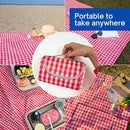 Cute Gingham Picnic Blanket, Waterproof Foldable, in Large 80x60in and Extra Large 80x80in, Portable Compact Beach Blanket, Oversized XL Outdoor Mat (Red, X-Large) by TinyTreasures Baby Boutique