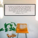 LuZhiQiang Be Anxious for Nothing Wall Decor 32"×12" Philippians 4:6-7 Bible Verse Sign Large Christian Scripture Wood Framed Hanging Decor (Black) by CozyNest Decor