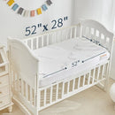 BEDLORE Waterproof Crib Mattress Protector 2 Pack, Ultra Soft Bamboo Viscose Crib Mattress Pad Cover, Noiseless Toddler Mattress Protector for Standard Baby Bed Size 52''x28'', White by TinyTreasures Baby Boutique