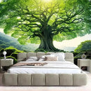FENDROM Nature Green Big Tree Wall Tapestry Landscape Forest Mountains Sunshine Through Tree of life 3D Print Wall Art for Bedroom Living Room Dorm Decor by CozyNest Decor