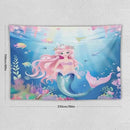 HZOHNAGO Mermaid Girls Tapestry Watercolor Mermaid Princess Pattern Printed Wall Tapestry Wall Hanging for Bedroom Living Room Dorm 90" W x 60" H by CozyNest Decor