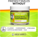 Uncle Harry's Pack of 2 Cinnamon Remineralizing Toothpaste | Natural Whitening Tooth Paste Freshens Breath & Promotes Enamel | Vegan Fluoride Free Toothpaste (2 Pack of 3oz Jars) by CozyNest Decor