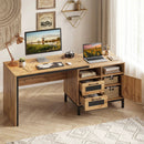 71-Inch Computer Table with Open Compartments and Drawers by DirectDeals