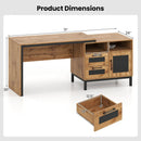 71-Inch Computer Table with Open Compartments and Drawers by LJGDeals