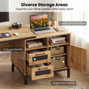 71-Inch Computer Table with Open Compartments and Drawers by DirectDeals