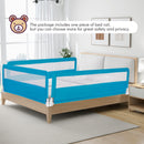 71 Inch Extra Long Swing Down Bed Guardrail with Safety Straps